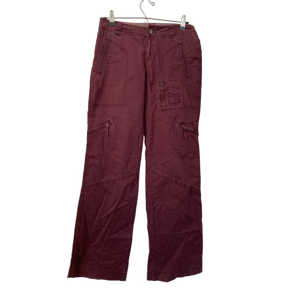 ESPRIT Women's Burgundy Cargo Pants US4 UK8 Regular